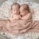 identical newborn twin girls